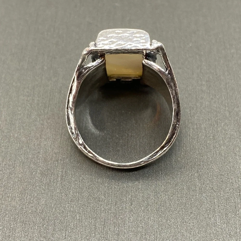 Grace & Heart G&H Ona Ring .925 Sterling Silver & Mother Pearl Size 6 GORGEOUS
